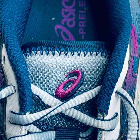 Asics OG Gel Preleus Size 7 Walking Shoe Teal- Silver- Fushia Color Way - Picture 5 of 11